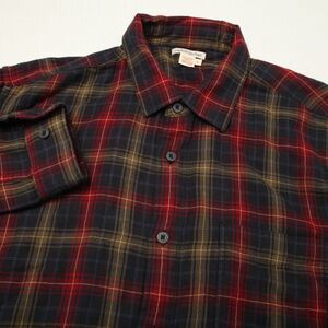 Carbon 2 Cobalt Shirt Mens Large Red Blue Green Plaid Flannel Pocket Lined
